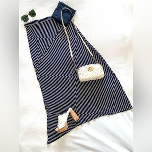 NEW! ANTHROPOLOGIE Sunday in Brooklyn Navy/White Striped Maxi Skirt NWT!